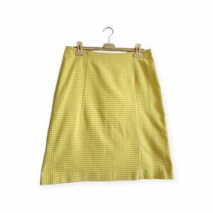 Marni A line mini skirt, Size 44 Italy,  Yellow-Green Chartreuse color